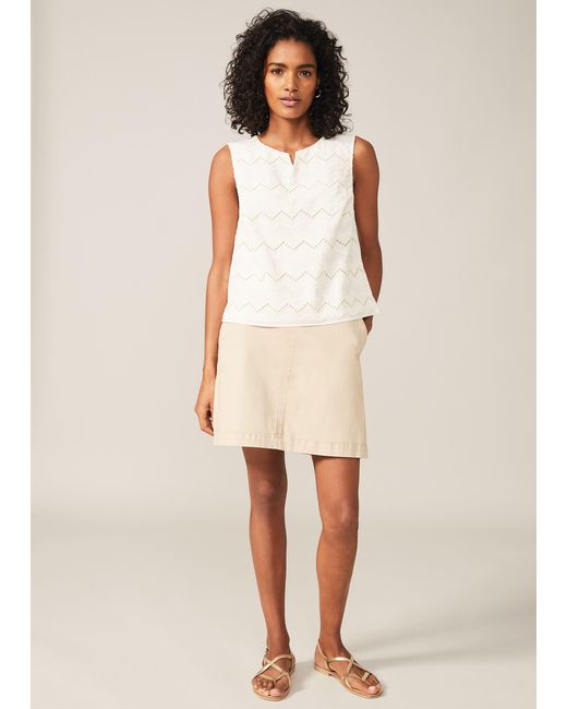 Phase Eight Natural Daryelle A-Line Denim Skirt