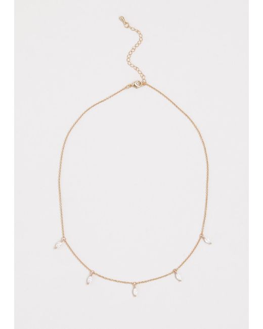Phase Eight White Delicate Stone Necklace