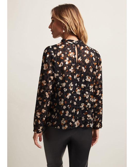 Phase Eight Brown 's Jacey Leopard Spot Blouse