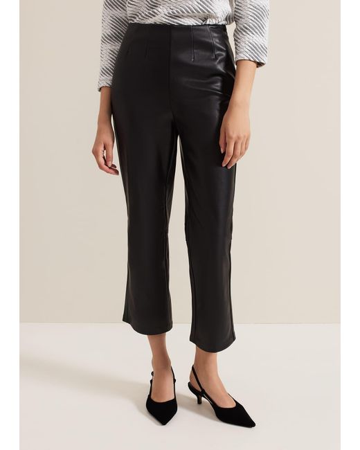 Phase Eight Natural Mya Pu Crop Trousers