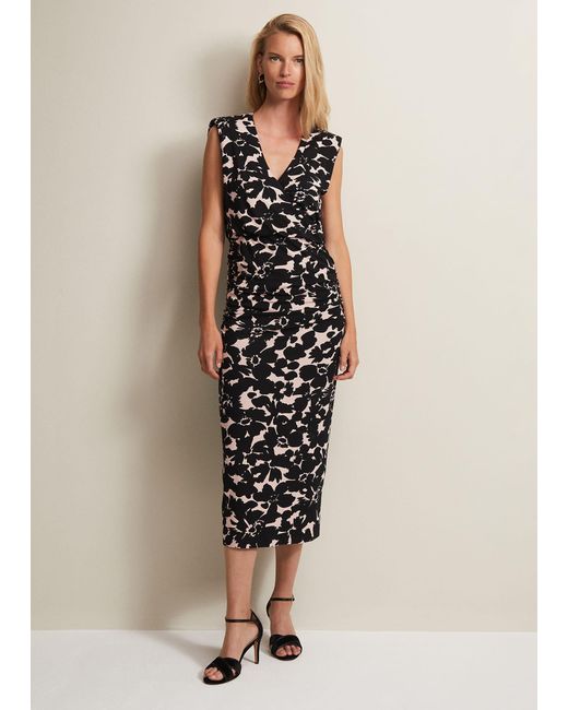 Phase Eight Natural 's Taylor Floral Jersey Midi Dress