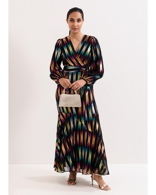Phase Eight Black Petite Ellia Shimmer Maxi Dress