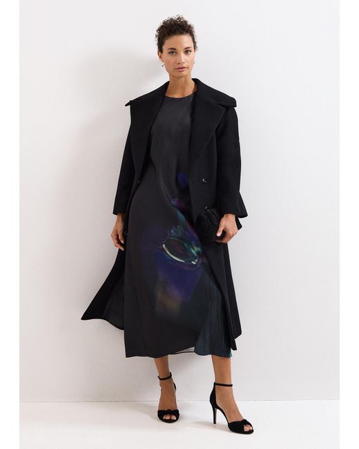 Phase Eight Black Annabel Collar Coat