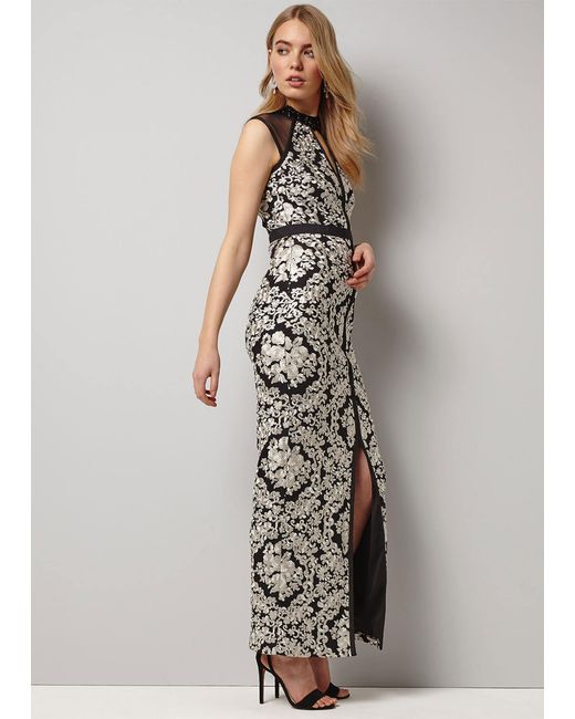 Phase Eight Black Elodie Embroidered Maxi Dress