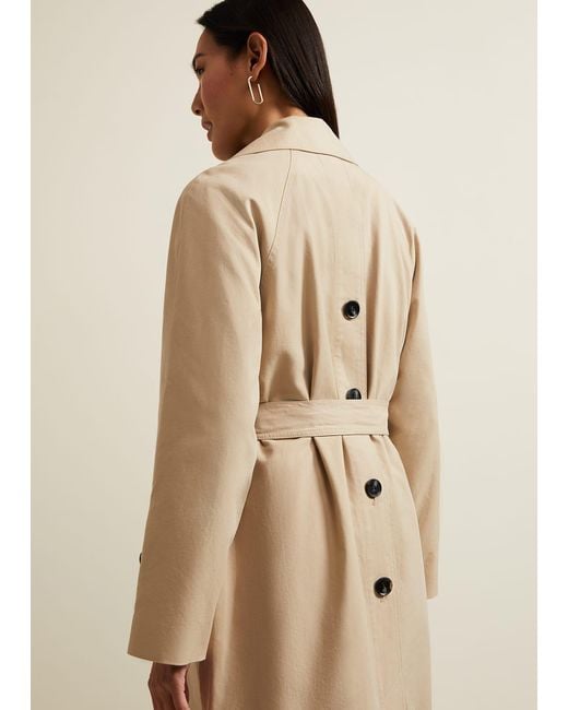 Phase Eight Natural 's Sandy Button Detail Trench
