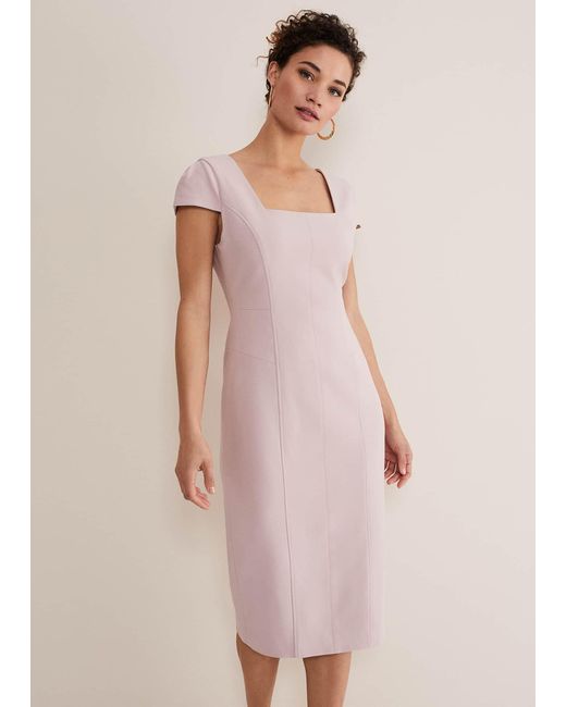 Phase Eight Pink Eira Midi Dress