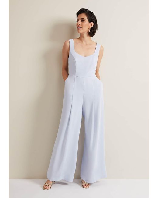 Phase Eight White 's Mariposa Lace Jumpsuit