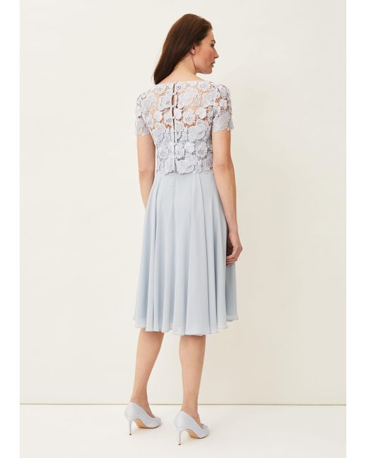 Phase Eight Multicolor Brandie Lace Bodice Chiffon Dress