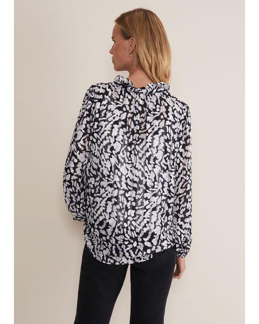 Phase Eight Natural Amryn Abstract Blouse