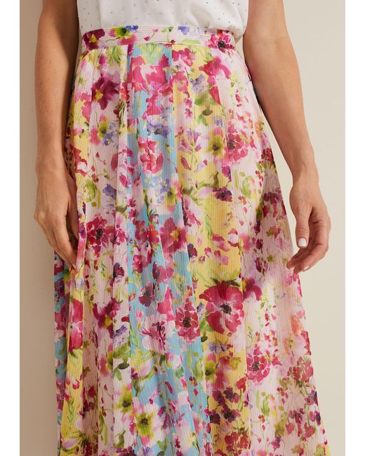 Phase Eight Pink 's Vivianne Floral Skirt