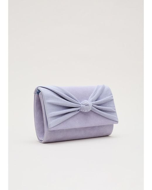 Phase Eight Blue Knot Front Clutch Bag