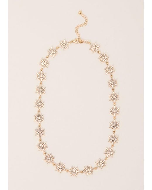 Phase Eight Natural Plated Snowflake Necklace