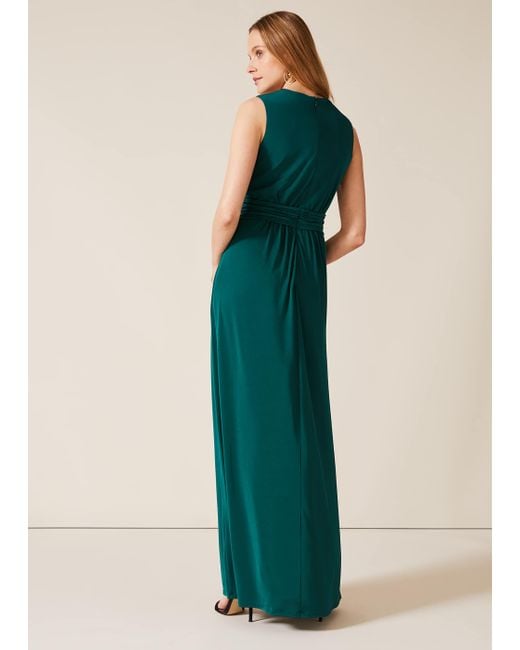 Phase Eight Green Caylee Drape Maxi Dress