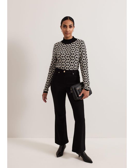 Phase Eight Black Petite Olivia Bootcut Jean