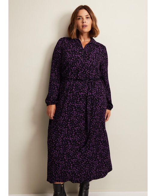 Phase Eight Blue Loretta Floral Midi Dress