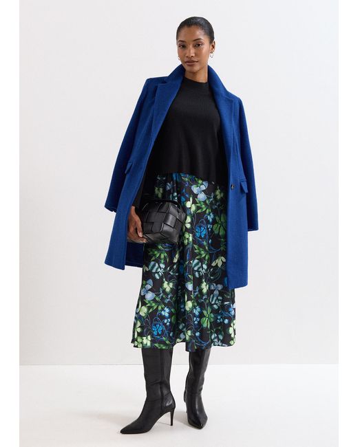 Phase Eight Blue Lydia Wool Coat