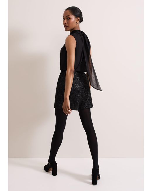 Phase Eight Black Ripley Lurex Short