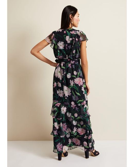 Phase Eight Natural Leonie Floral Maxi Dress