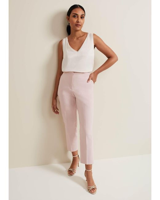 Phase Eight Pink 's Petite Ulrica Tapered Suit Trouser