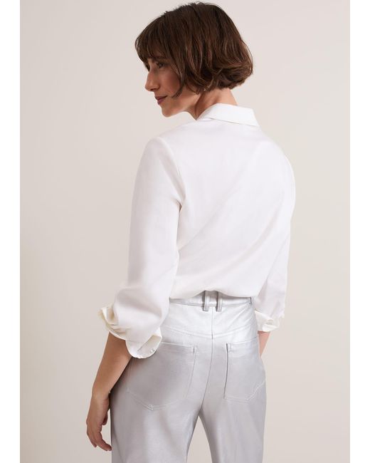 Phase Eight White Tiana Tuxedo Shirt