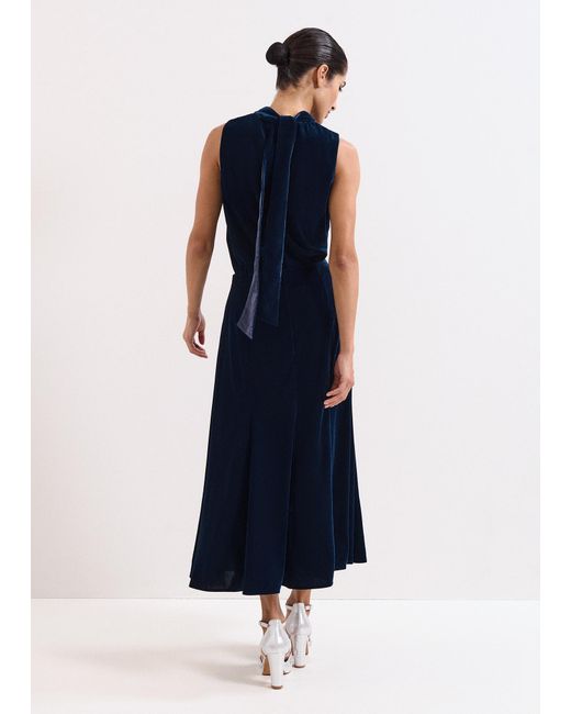 Phase Eight Blue Eilish Velvet Skirt