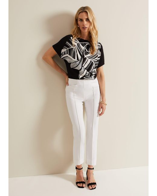 Phase Eight Natural Miah Stretch Capri Trousers