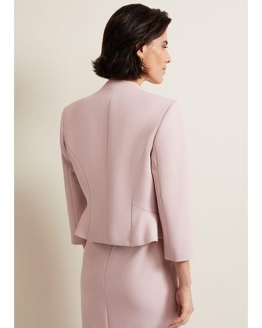 Phase Eight Pink Daisy Peplum Jacket