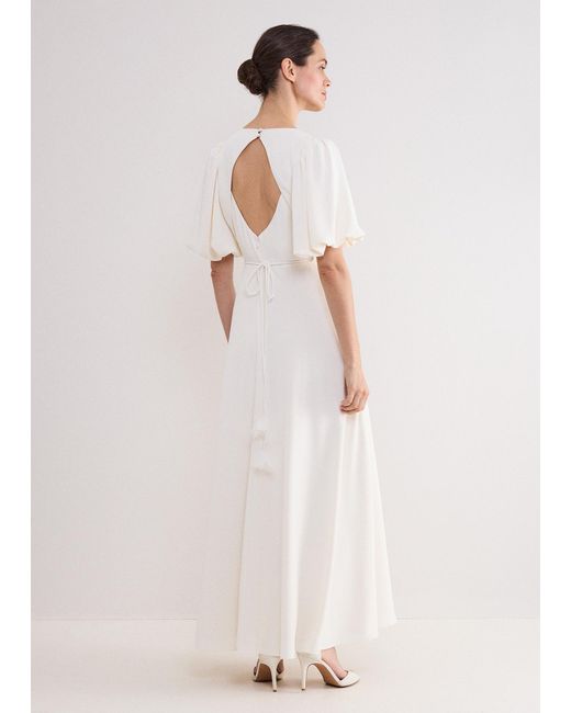 Phase Eight Natural Ellie Puff Sleeve Maxi Dress