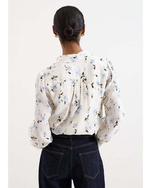 Phase Eight Natural Isadora Floral Print Shirt