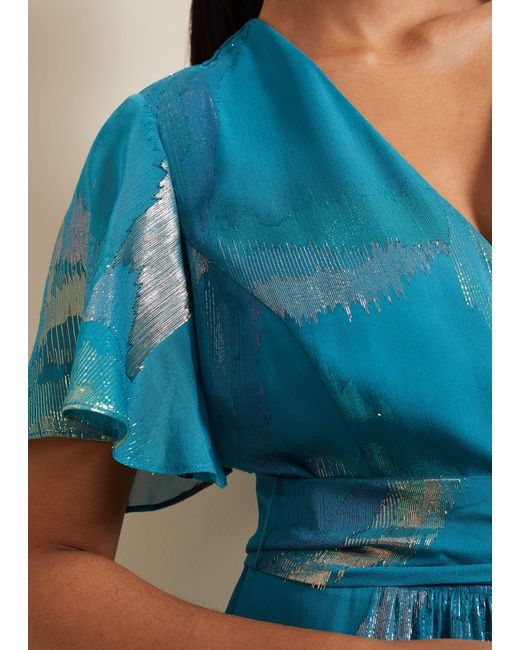Phase Eight Blue 's Petite Charissa Silk Maxi Dress