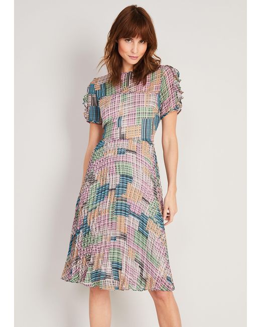 Phase Eight Gray Anatasia Woven Print Dress