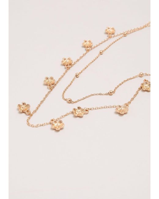 Phase Eight Natural Flower Chain Necklace