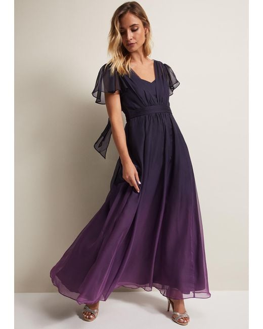 Phase Eight Purple Selene Ombre Maxi Dress