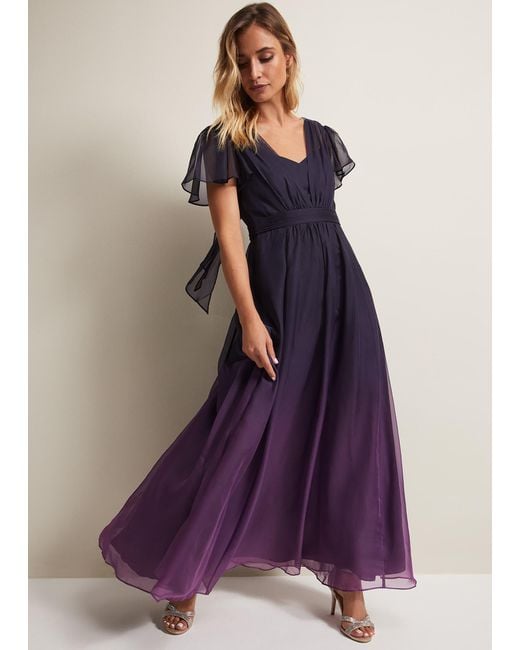 Phase Eight Purple 's Selene Ombre Maxi Dress