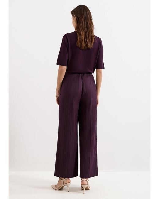 Phase Eight Blue Colette Stripe Wide Leg Trouser