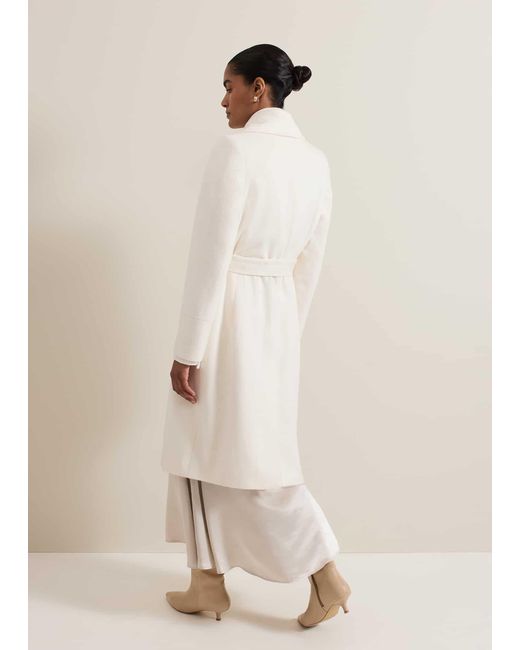 Phase Eight Natural Nicci Belted Wool Coat
