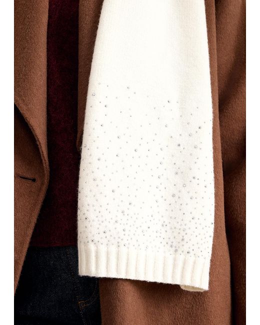 Phase Eight Natural Sparkle Trim Scarf