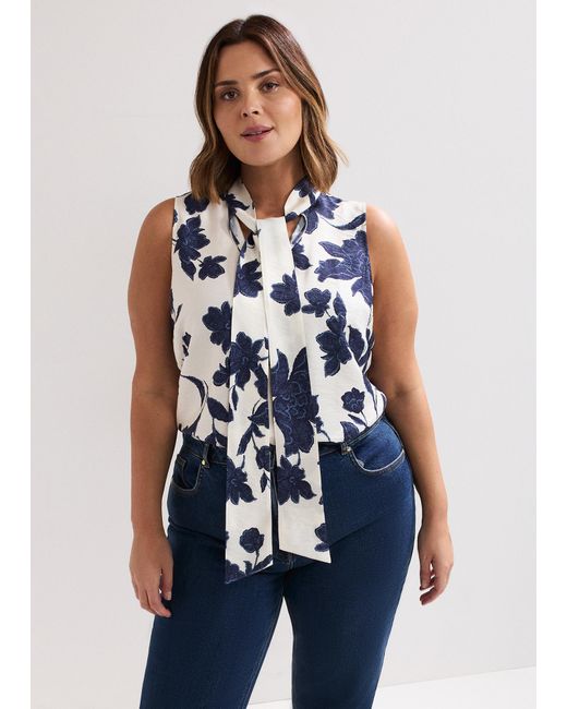 Phase Eight White Junie Floral Blouse
