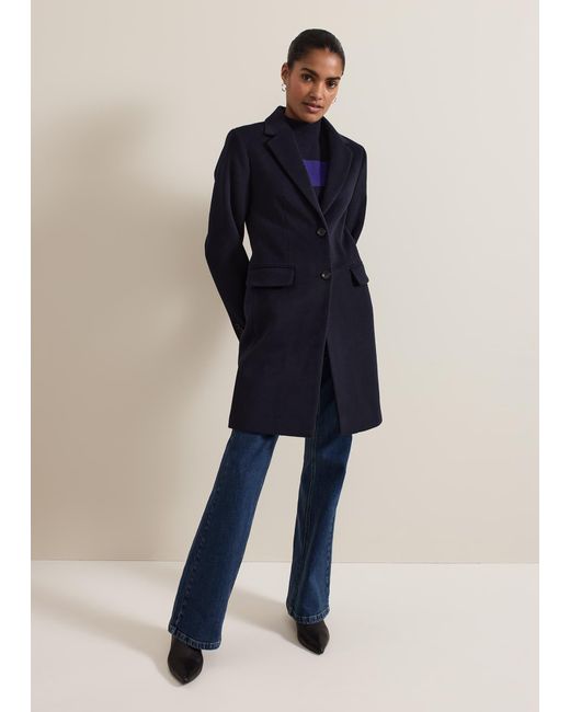 Phase Eight Blue 's Lydia Wool Coat