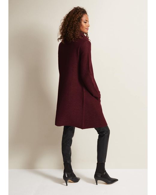 Phase Eight Red 's Bellona Knit Coat