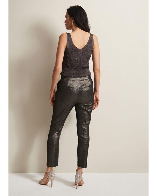 Phase Eight Natural Ulrica Shimmer Straight Leg Trousers