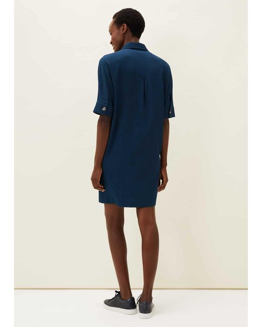 Phase Eight Blue Faye Textured Tunic Dress