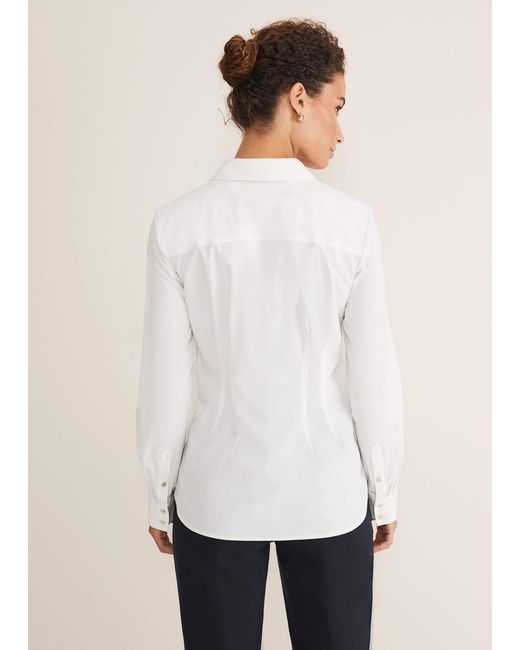 Phase Eight White Kiyah Fitted Shirt
