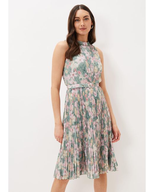 Phase Eight Multicolor Simara Floral Pleated Dress