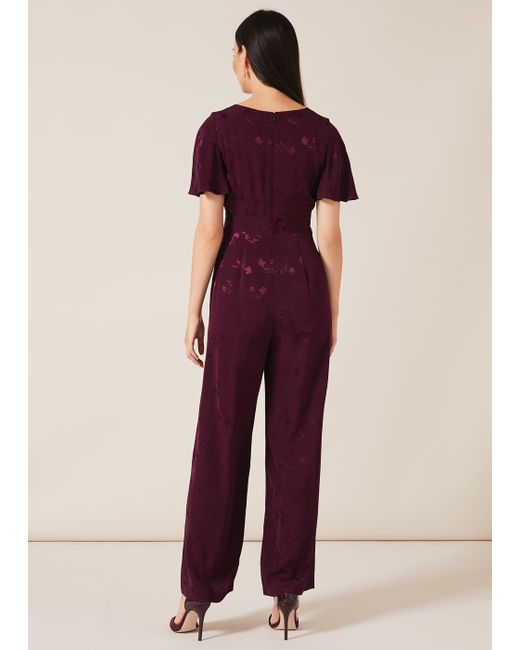 Phase Eight Purple Josie Jacquard Jumpsuit
