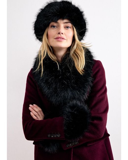 Phase Eight Black Faux Fur Headband