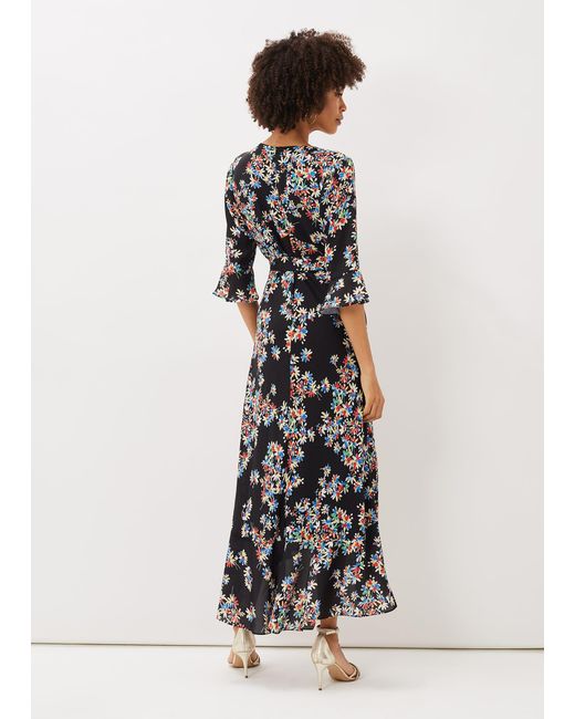 Phase Eight Black Emmaline Floral Maxi Dress