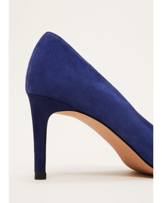 Phase Eight Blue 's Bow Front Court Shoe