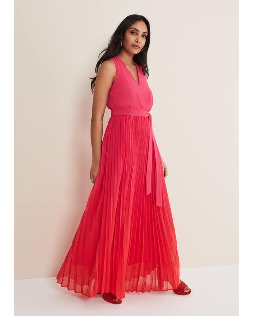 Phase Eight Red Petite Piper Ombre Maxi Dress
