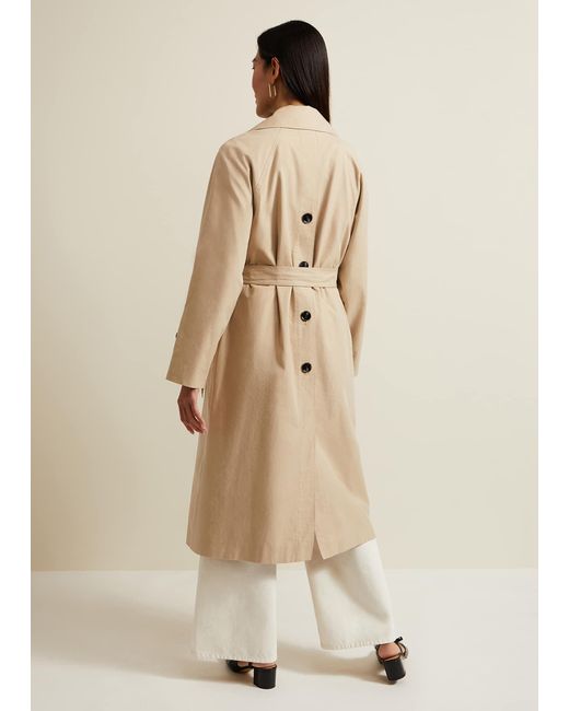 Phase Eight Natural 's Sandy Button Detail Trench